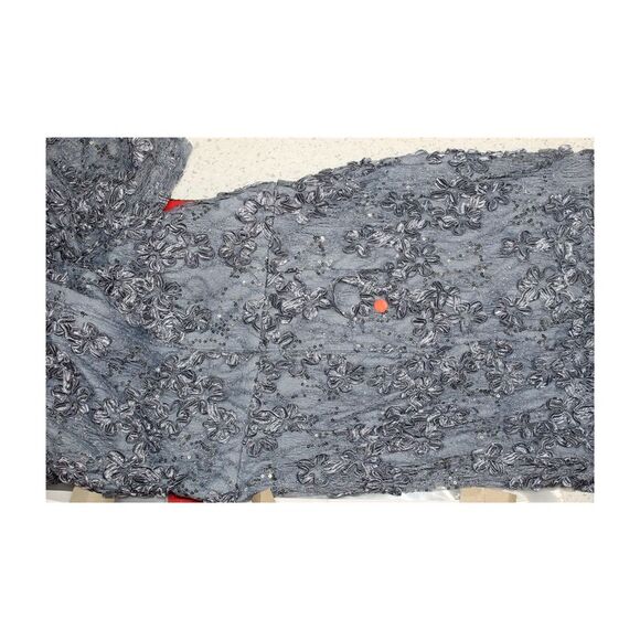 XSCAPE Womens Lace Gown Dress, gray, 6 - Picture 2 of 2